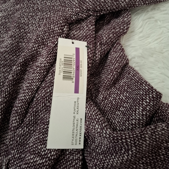 New Kensie Performance Hoodie Womans 2XL Quick Dry Pocket Mock Neck Heather - Picture 3 of 12